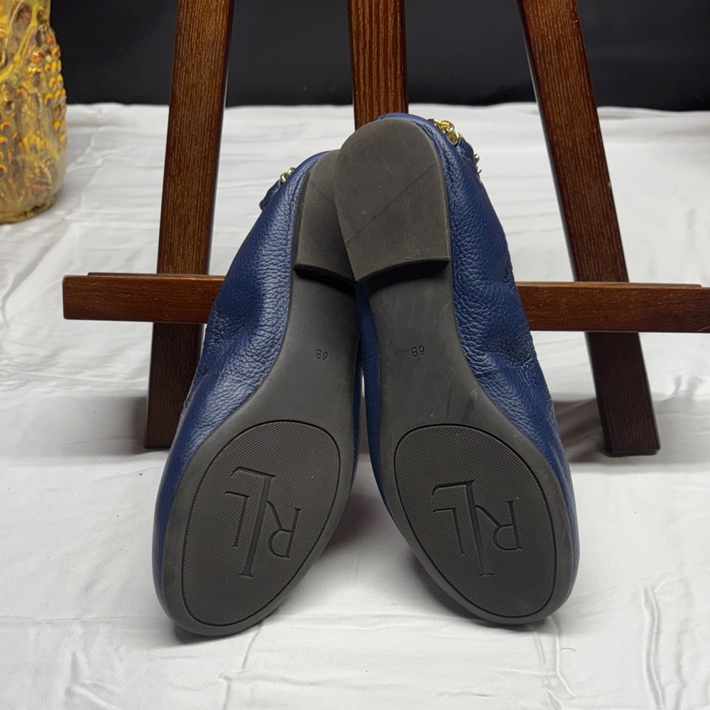Polo by Ralph Lauren Navy Blue Ballet Flats - Picture 2 of 4